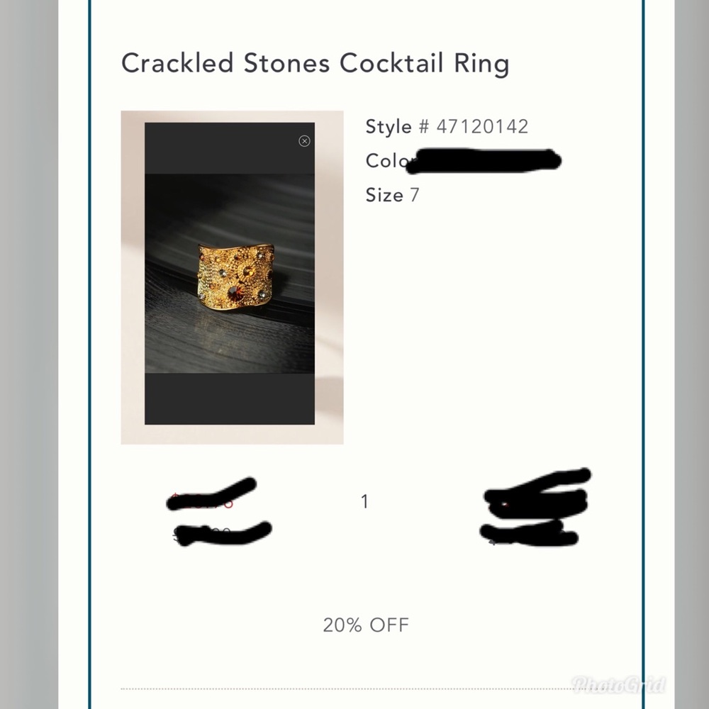🎉HP🎉Vintage style gold tone rhinestone rings - Picture 4 of 6